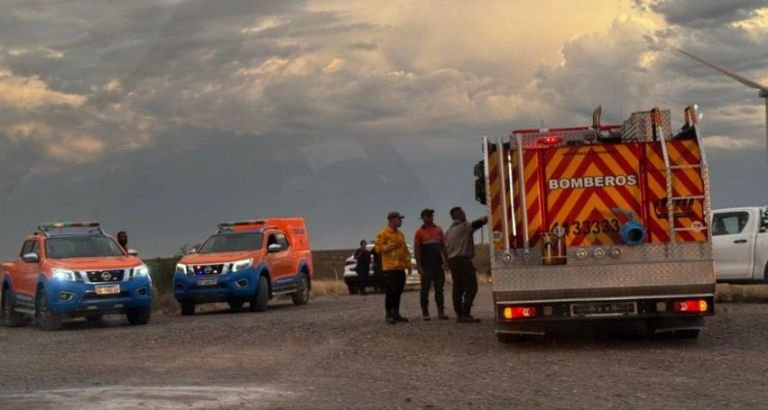 Un rayo desató un incendio en un parque eólico entre Trelew y Madryn