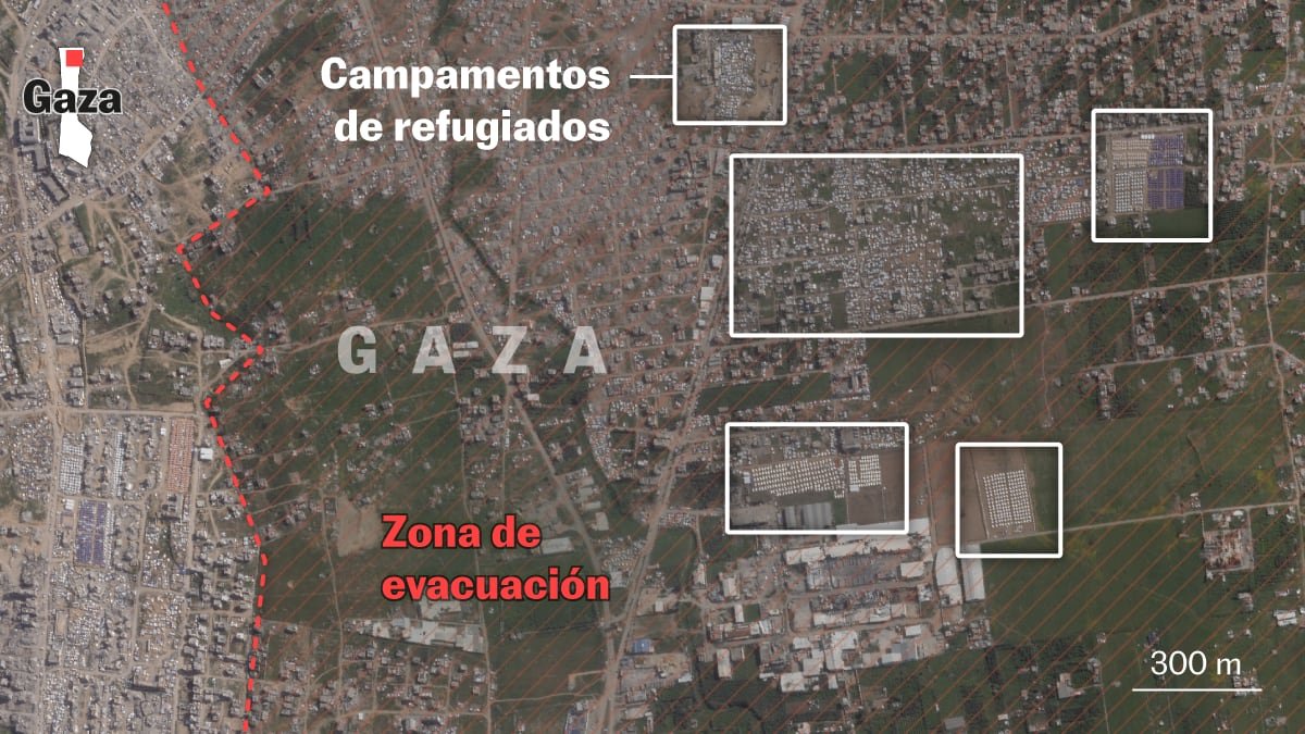 Mapas | Las evacuaciones vuelven a Gaza y afectan a cientos de miles de refugiados | Internacional