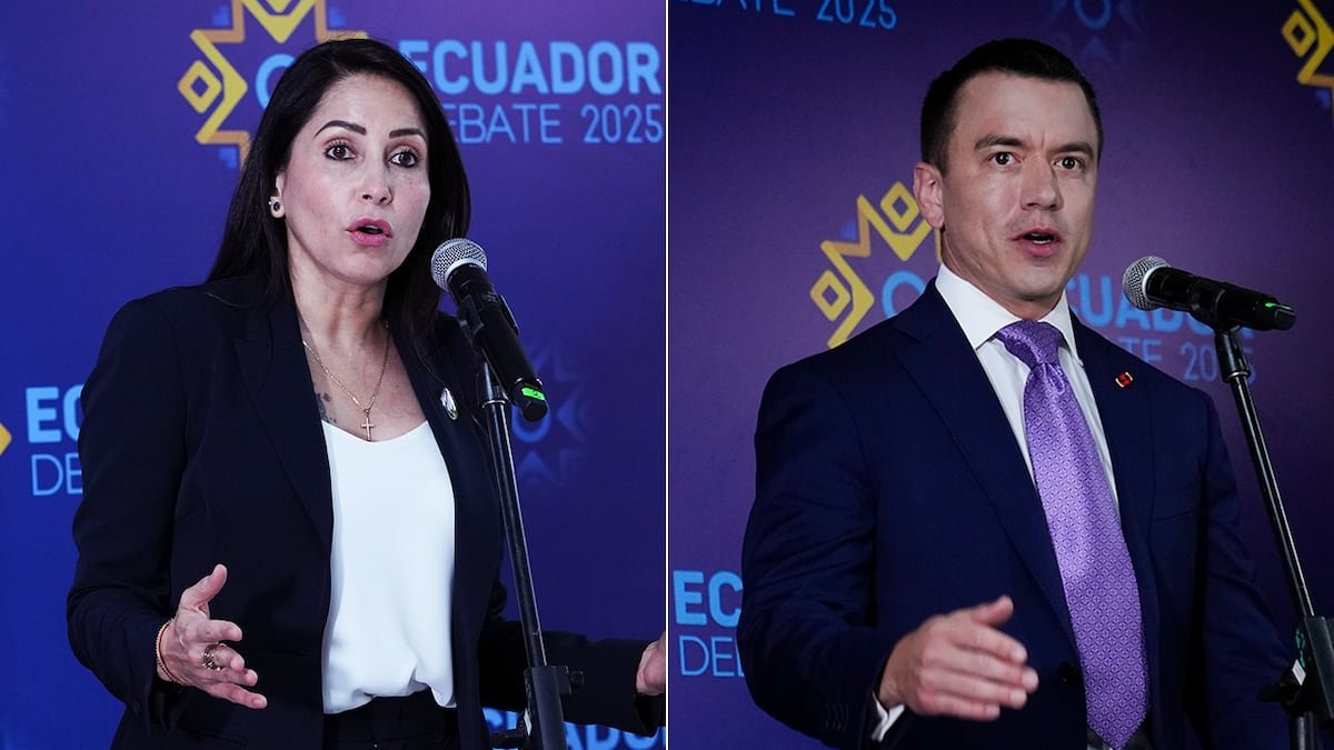 Siga en vivo el debate presidencial de Ecuador entre Luisa González y Daniel Noboa