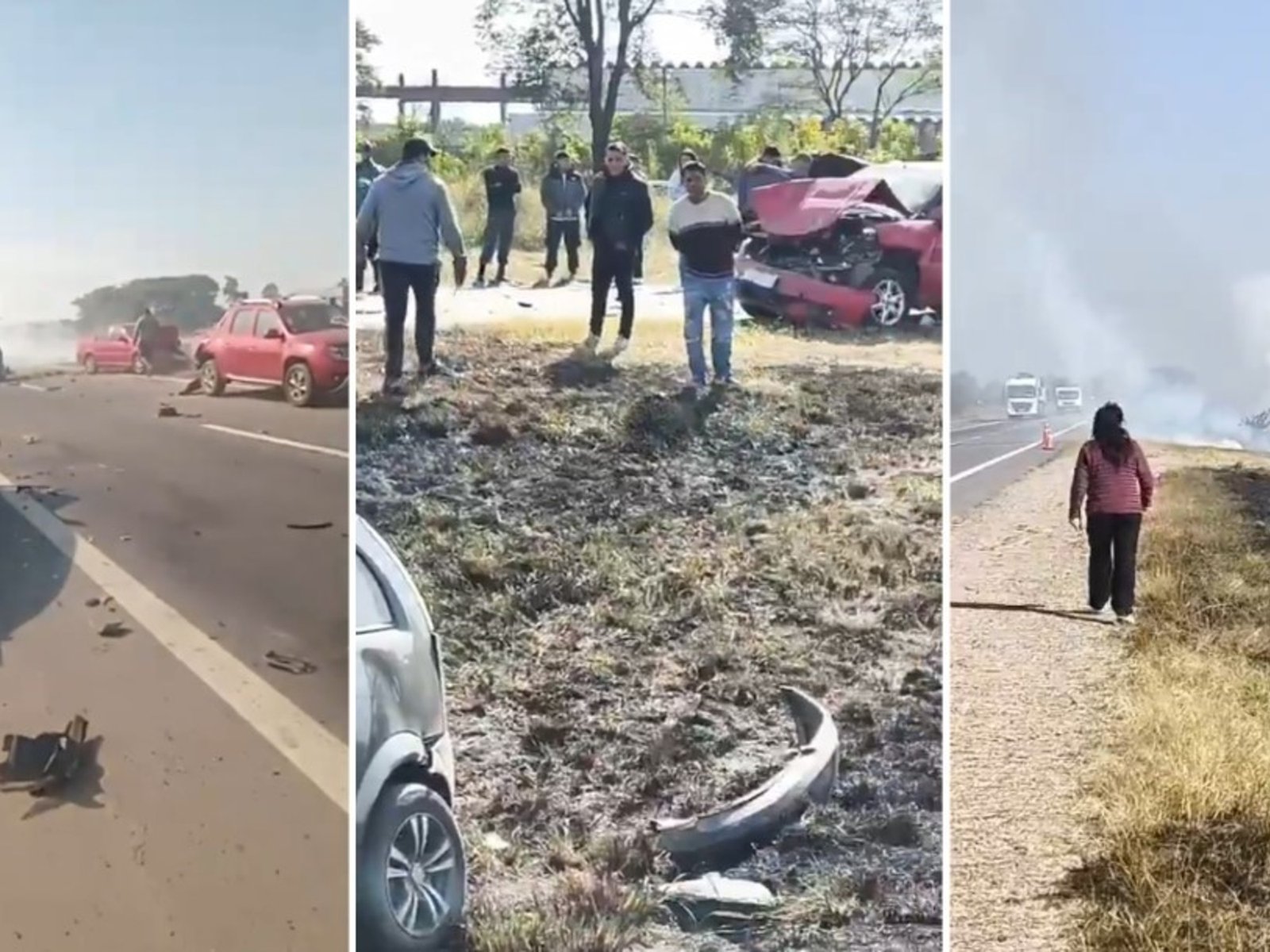 diez autos involucrados y al menos trece personas heridas