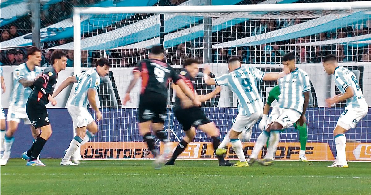 Increíble, pero penal: Maravilla la metió, pero antes hizo foul y Racing perdió en el descuento :: Olé