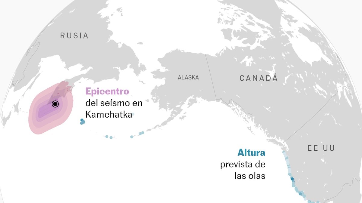 Mapas | Las alertas de tsunami y la llegada de las olas a la costa | Internacional
