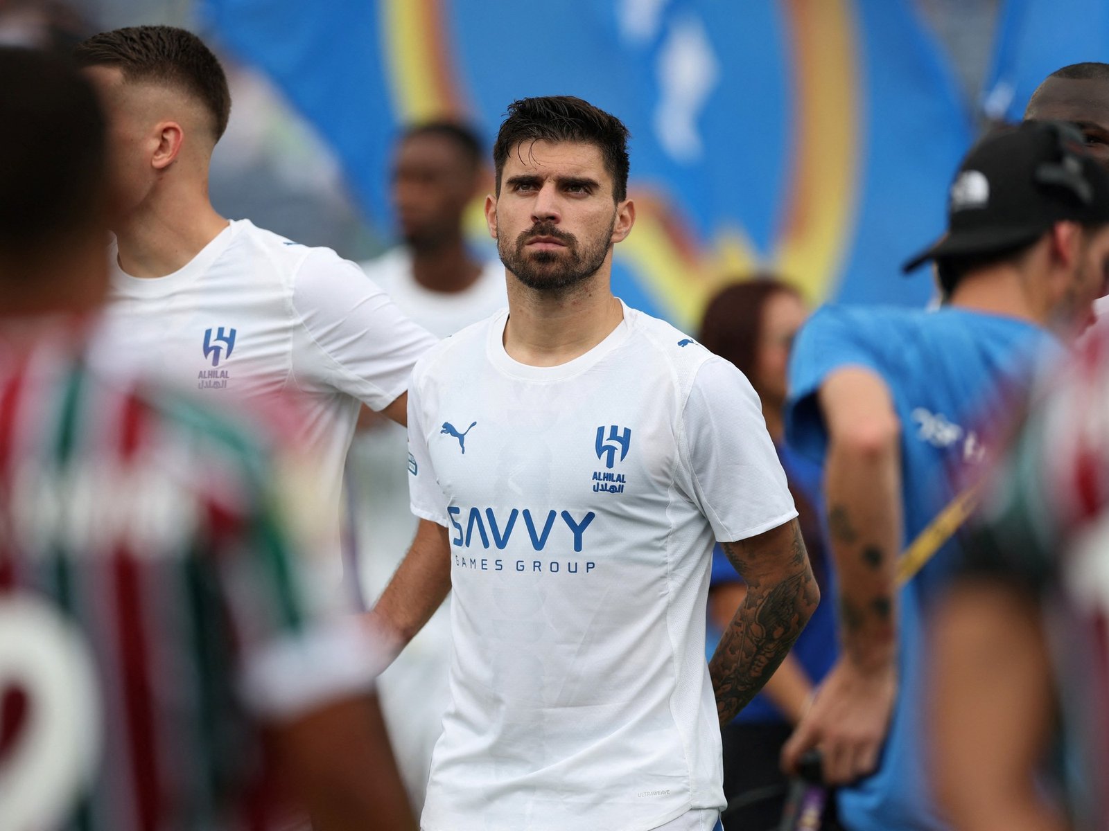 Ruben Neves y Joao Cancelo, los portugueses de Al Hilal, lloraron sin consuelo en el minuto de silencio antes de jugar contra Fluminense