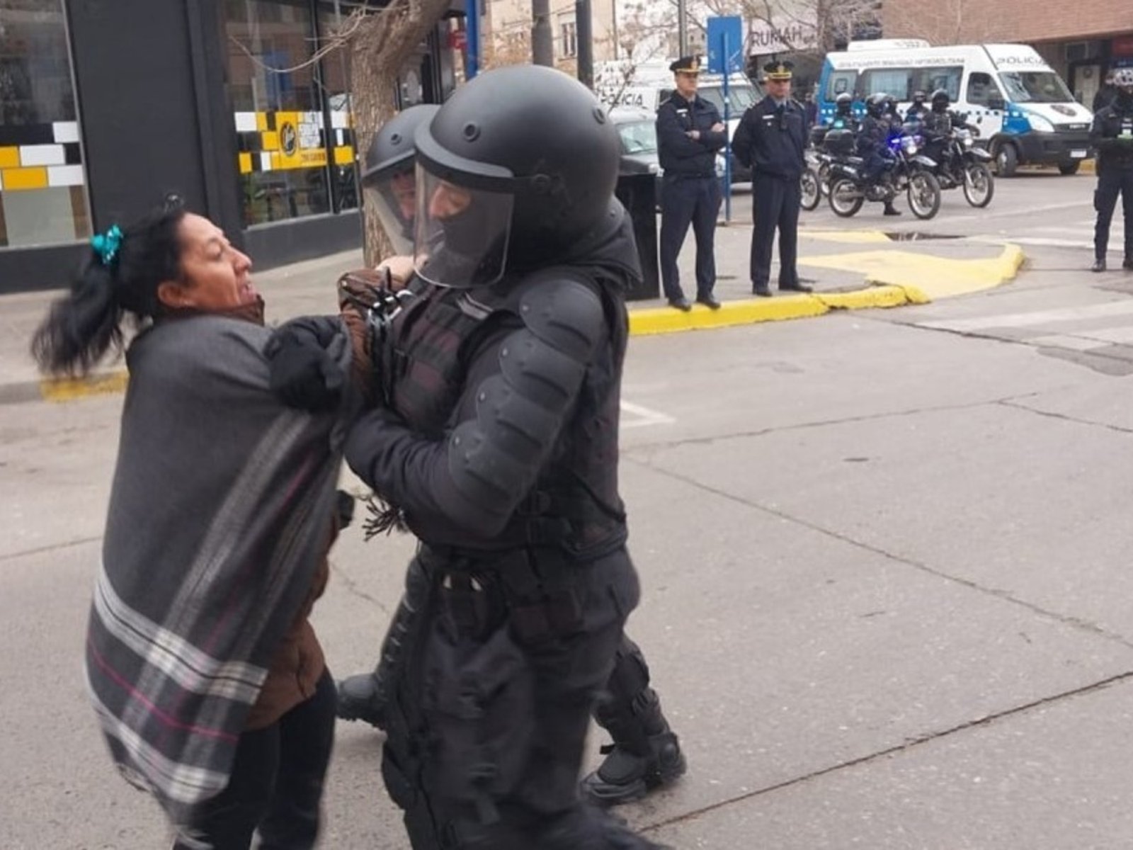 desalojaron una protesta mapuche y hay al menos 17 detenidos