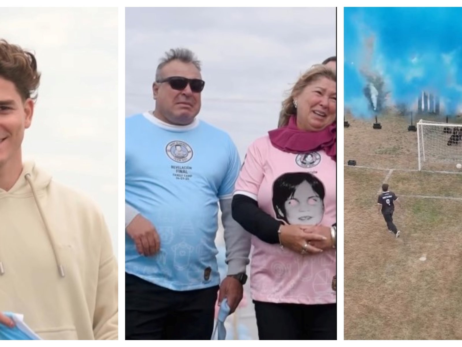 el original video con el que Julián Álvarez anunció el sexo de su hijo