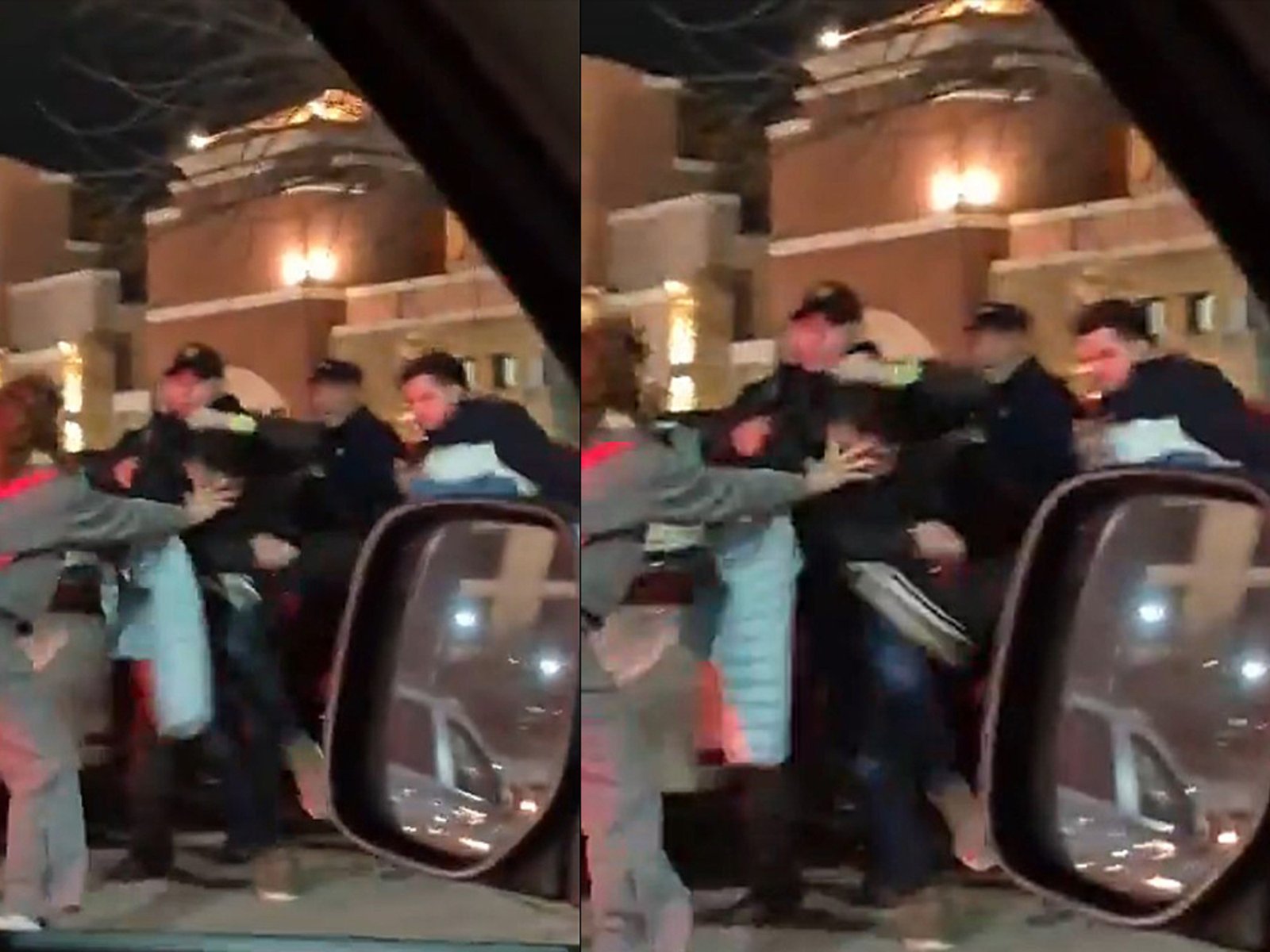 un ladrón fue sorprendido robando un auto y recibió una golpiza