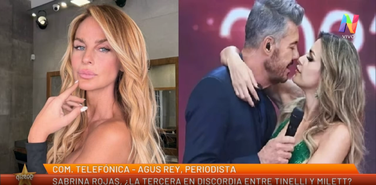 Agustín Rey, periodista, aseguró que entre Marcelo Tinelli y Sabrina Rojas habría un affaire previo a Milett Figueroa: “Una química particul