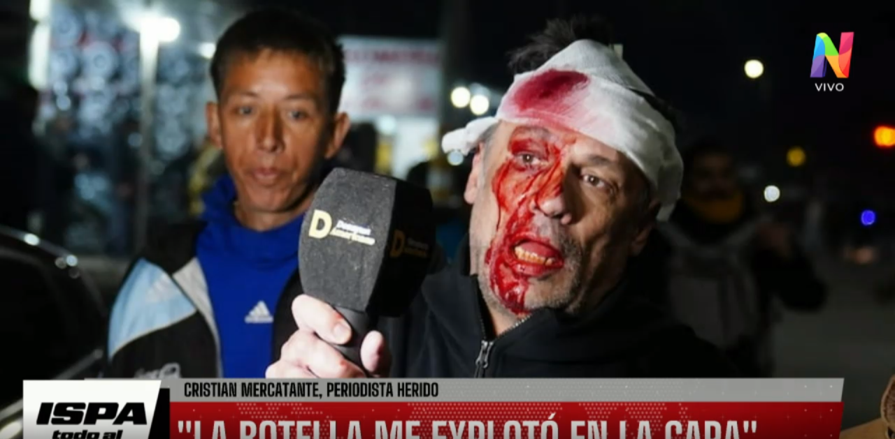 Exclusivo de ‘ISPA’: el periodista herido en el acto de Javier Milei reveló que le “explotó” una botella en la cara y recibió un llamado des