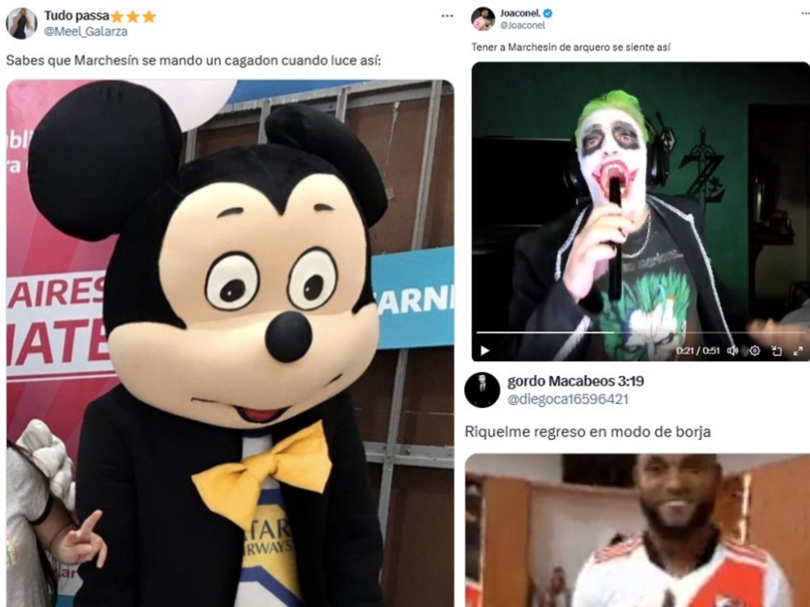 Marchesín, Janson y Riquelme, los apuntados