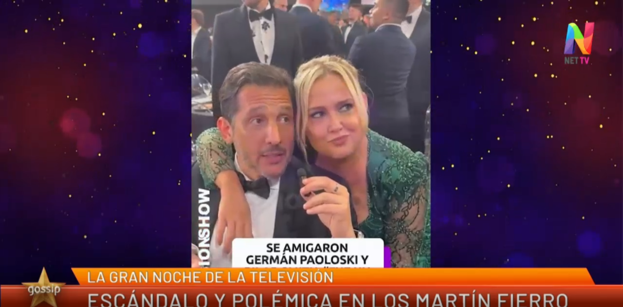 Pilar Smith y Germán Paoloski “limaron asperezas” en los Martín Fierro y no descartaron “hacer algo juntos” a futuro