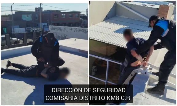 Aprehendido en Kilómetro 8 tras persecución policial que terminó en un techo