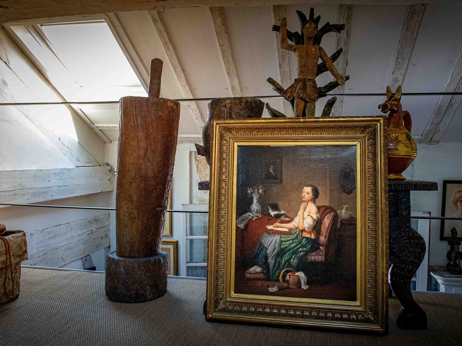 el cuadro de San Martín y su amante desconocida