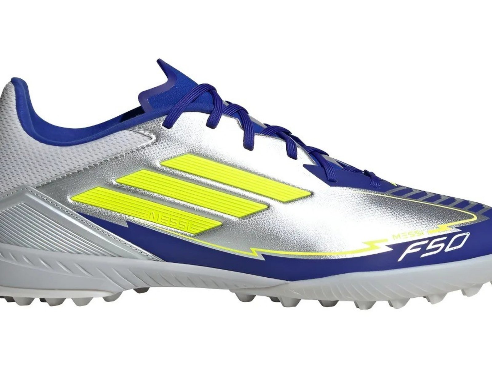 ¡50% OFF y 4.9 estrellas! Los F50 League Tf Messi de adidas, la elegancia plateada para dominar el fútbol 5 :: Olé
