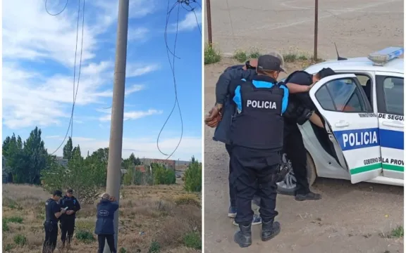 Detuvieron a un hombre por cortar cables de alta tensión
