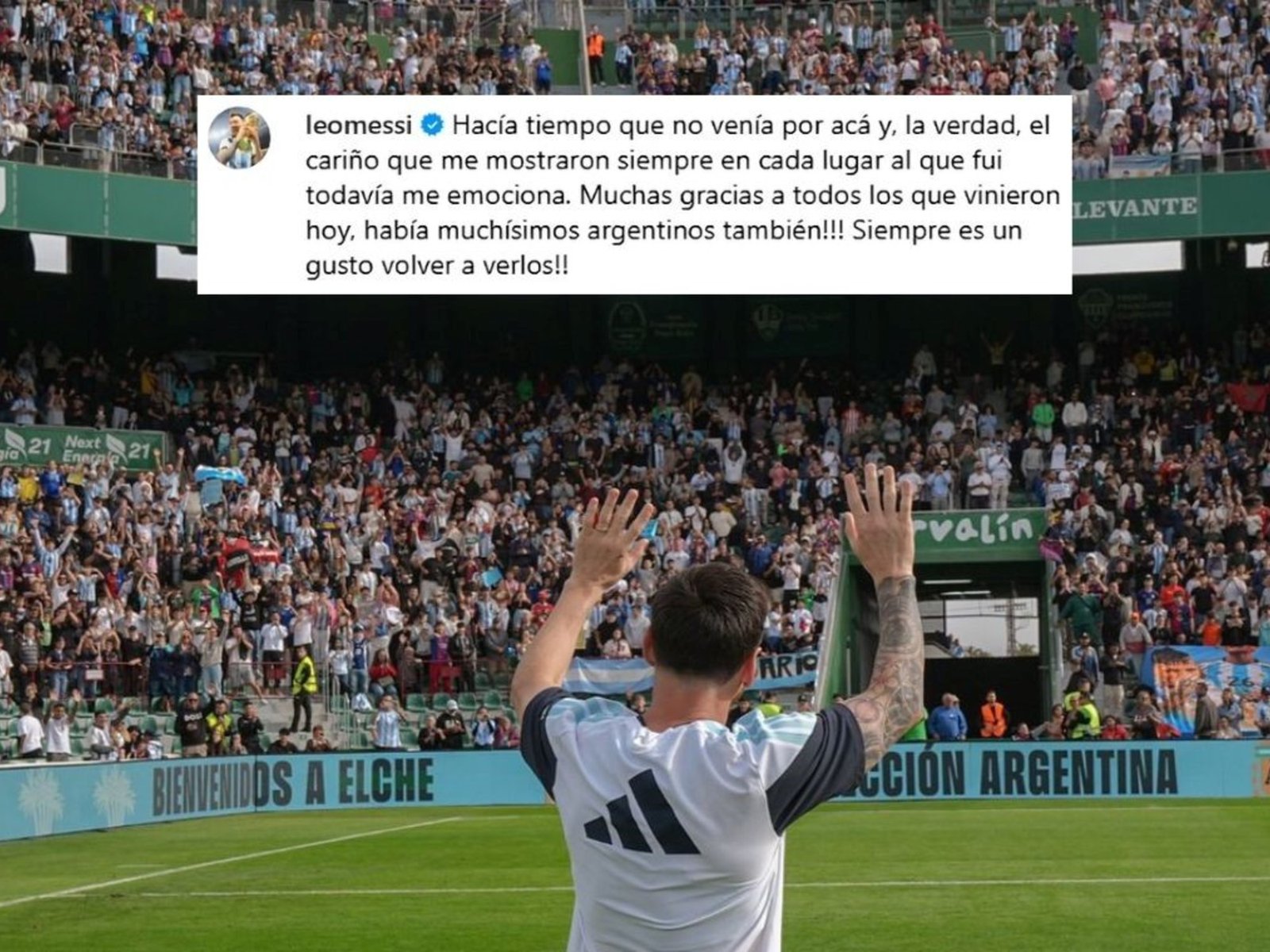 El emotivo posteo de Messi tras volver a España: «El cariño que me mostraron siempre todavía me emociona» :: Olé