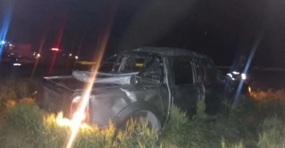 Un hombre falleció tras volcar su camioneta en Ruta 113