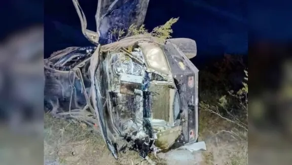 Vuelco en Ruta Nacional 3 cerca de Sierra Grande: un herido