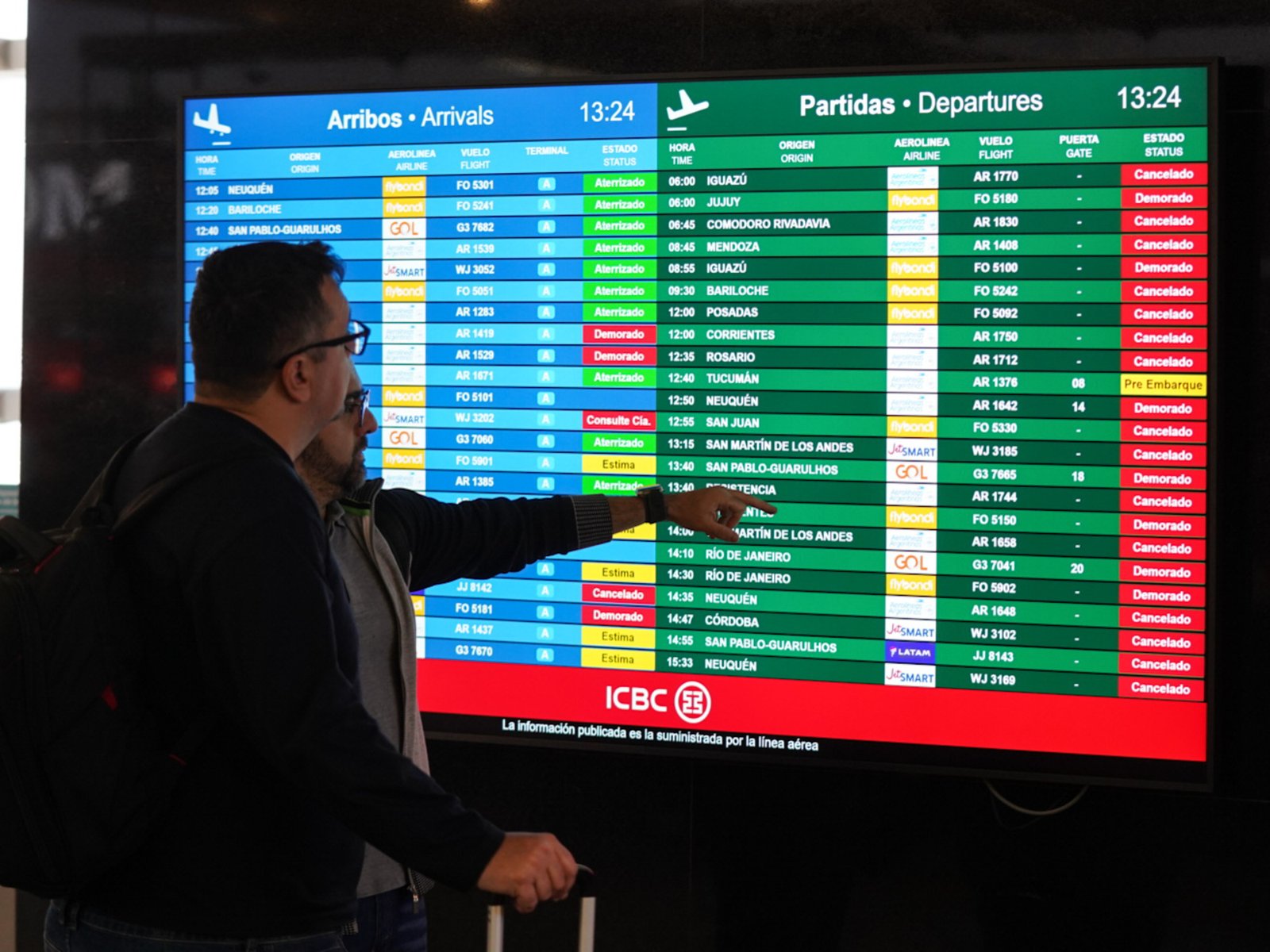 asamblea y alerta por los vuelos de pasajeros para el fin de semana largo