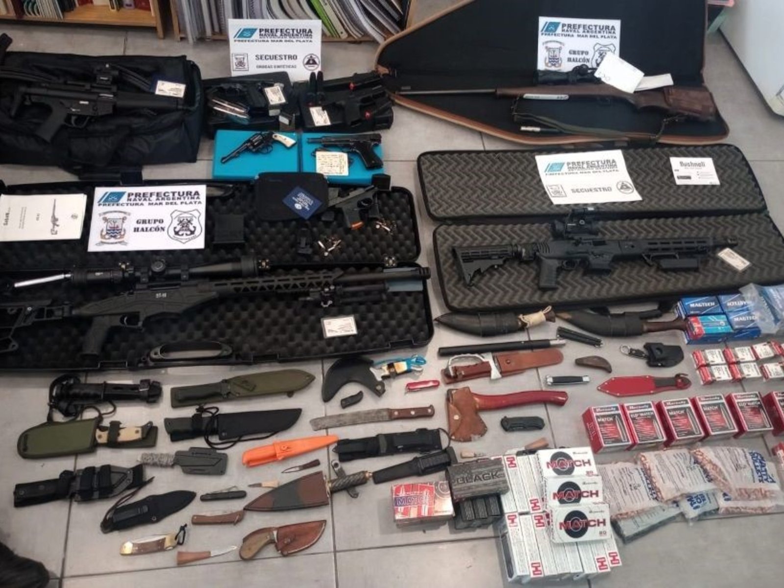 detuvieron extranjeros y secuestraron un arsenal