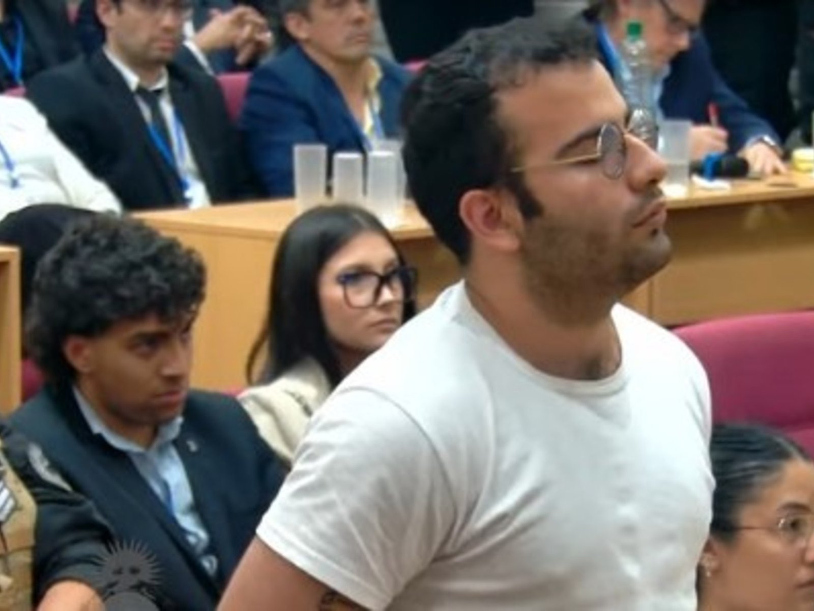 la reacción de los siete acusados