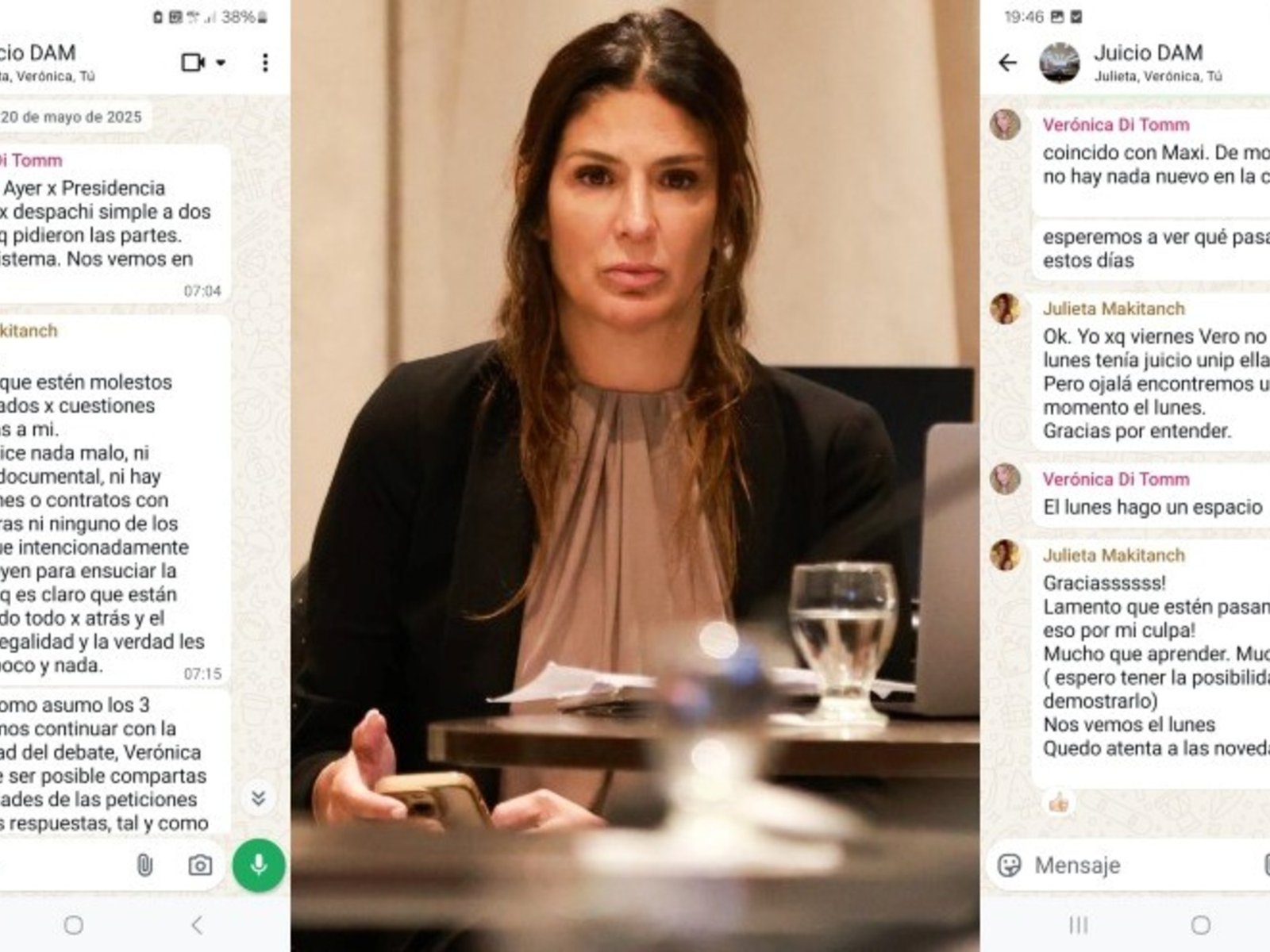 la saga de chats de Julieta Makintach con los otros jueces tras el escándalo en el juicio de Maradona