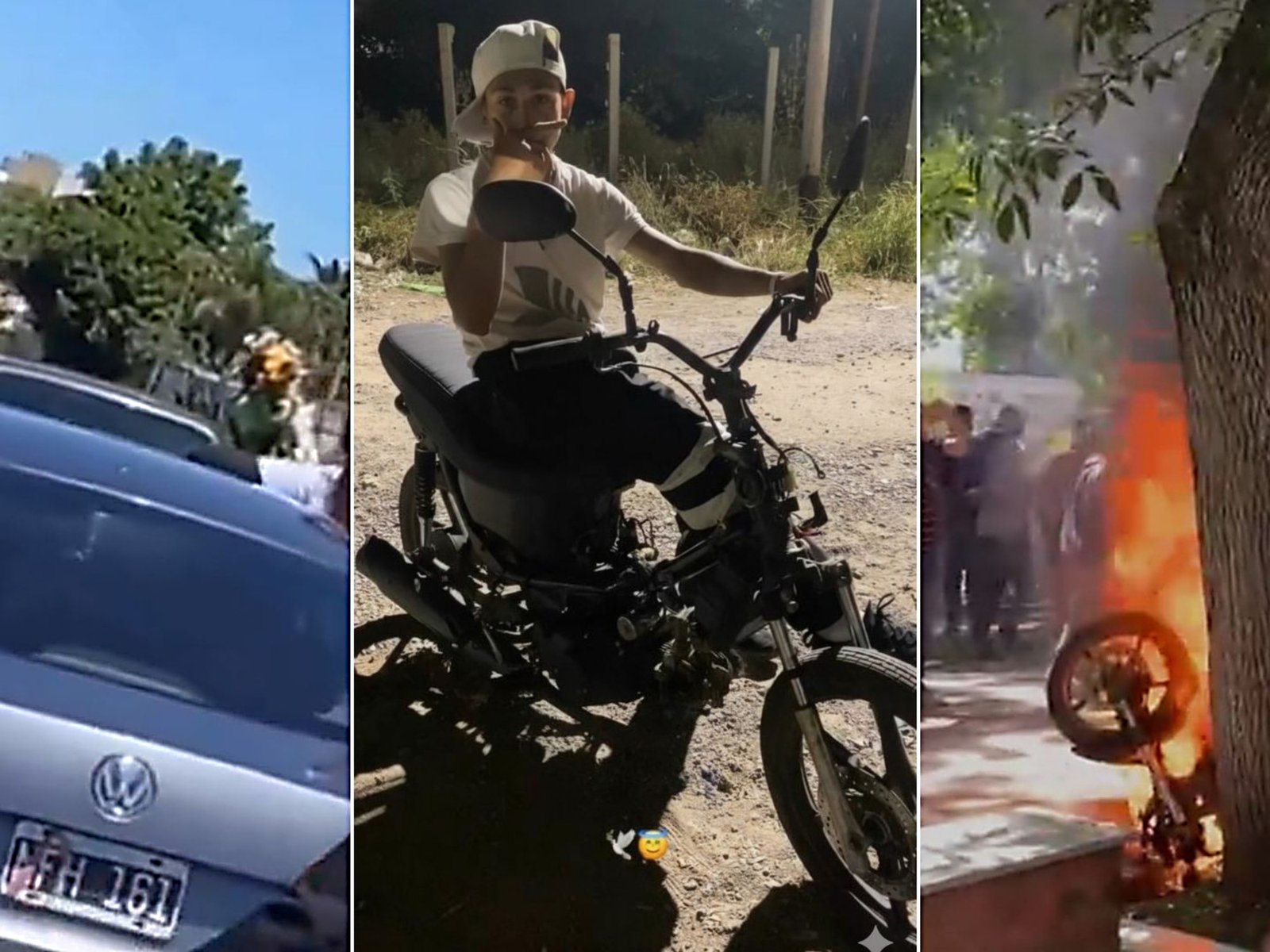 un adolescente de 15 años murió baleado y sus amigos prendieron fuego su moto sobre su lápida