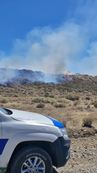 Incendio de pastizales en un terreno baldío de Fracción 15