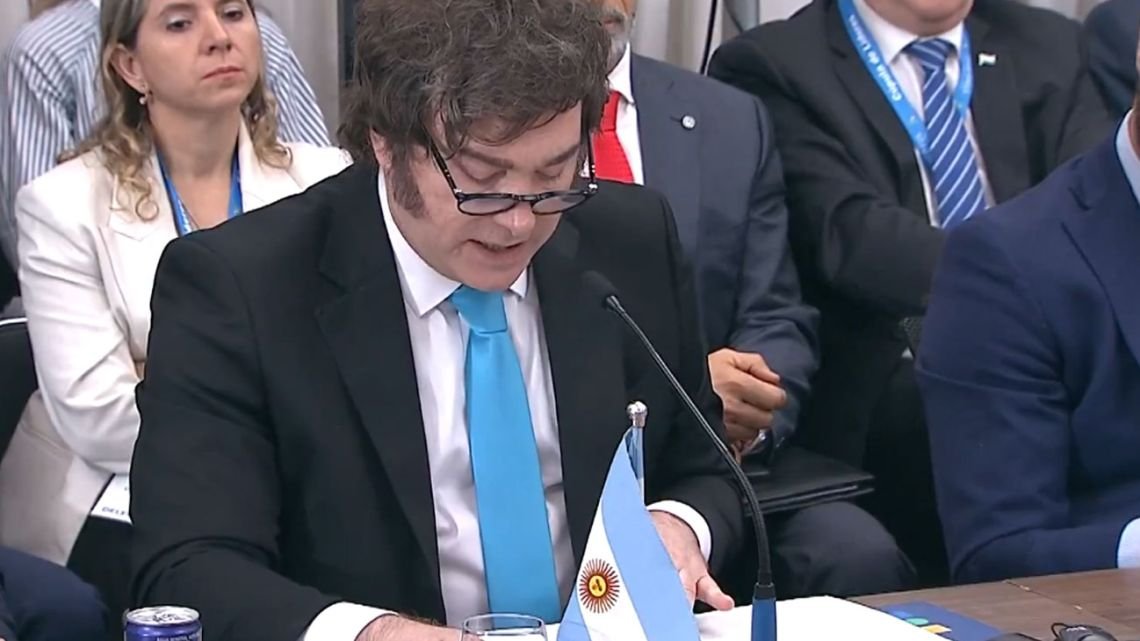 Javier Milei criticó duramente al Mercosur y llamó «narcoterrorista» a Maduro