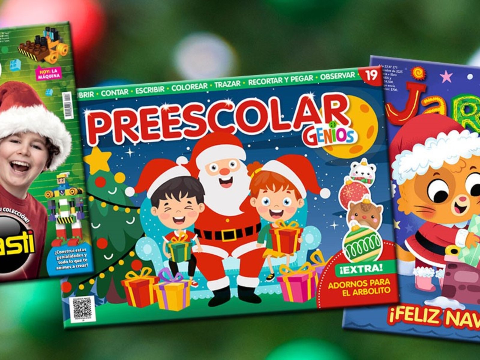 Juegos, actividades, cuentos e historietas para que los chicos celebren las Fiestas entre libros y revistas