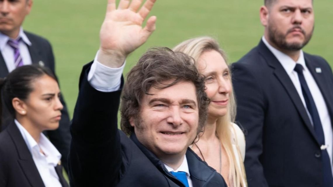 La tarde de Milei y Karina en el Campo de Polo