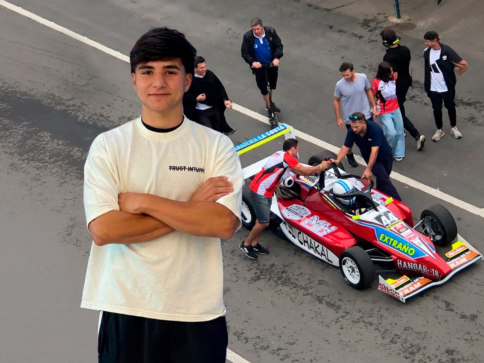 Sebastián Caram, el pibe que sueña con la Fórmula 4: hashtag viral, amor por Racing y entrenamiento con una Amarok :: Olé