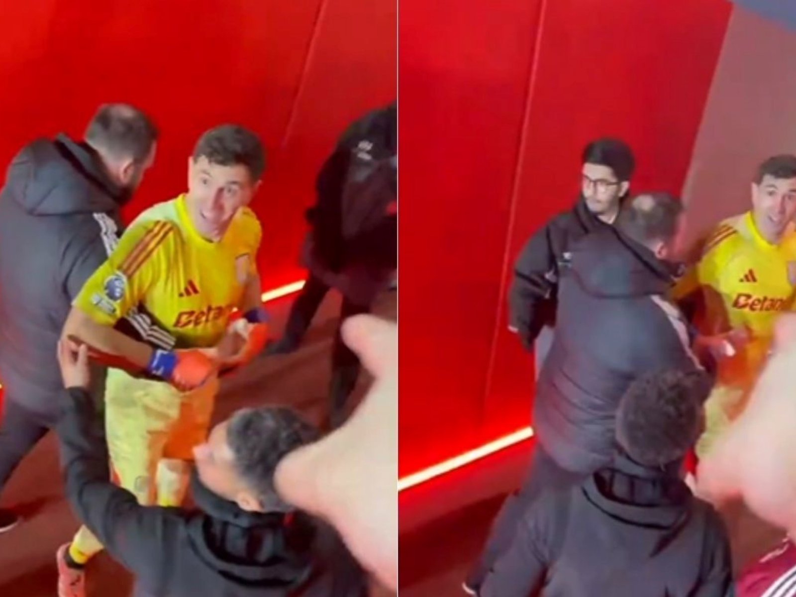 Video: el cruce del Dibu Martínez con los hinchas del Arsenal :: Olé