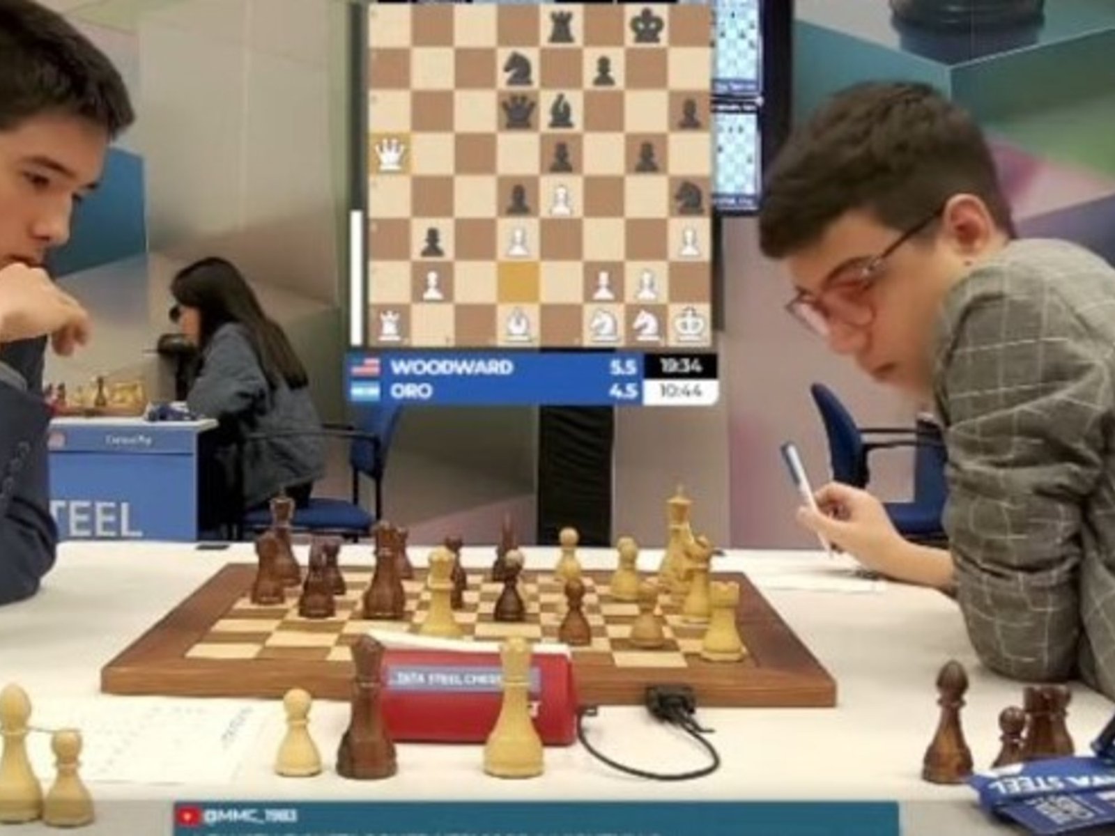 Faustino Oro dio pelea como siempre pero no pudo con Andy Woodward, el líder del Challenger del prestigioso Tata Steel