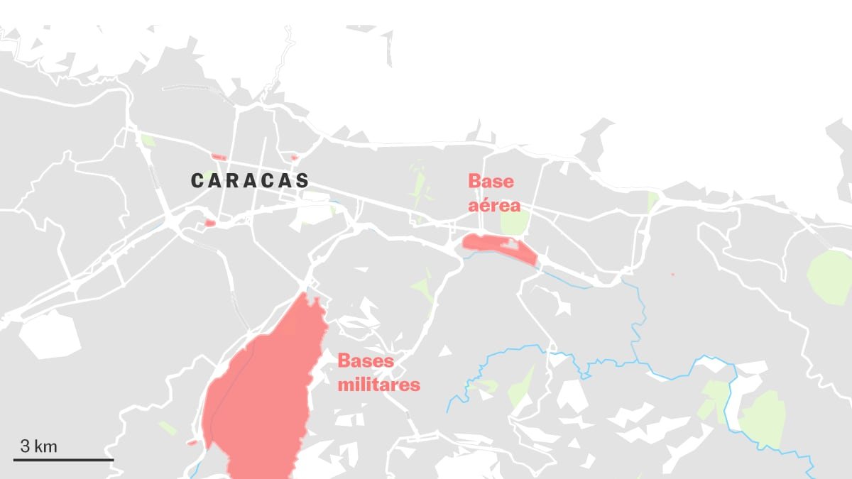 Los mapas y los tres momentos clave de la operación para sacar a Maduro de Venezuela | Internacional