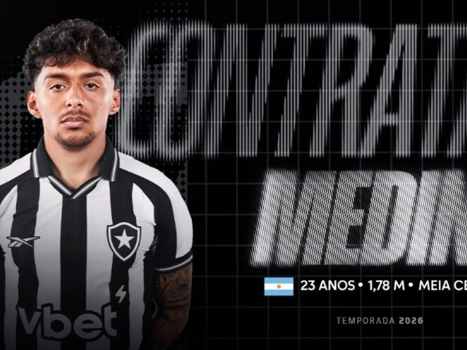 Botafogo lo presentó en las redes