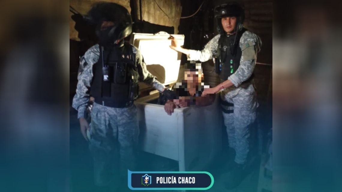 Chaco: violó la prisión domiciliaria y lo encontraron dentro un freezer