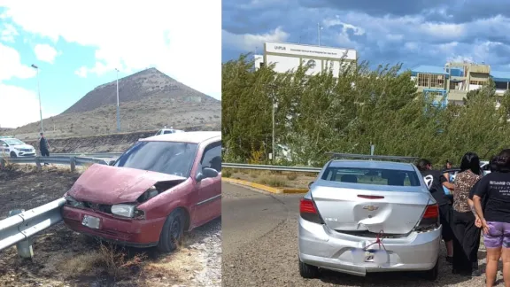 Choque en la rotonda de Kilómetro 5