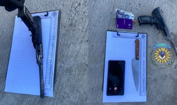 Detenido con un arma tumbera y blanca tras pelea callejera