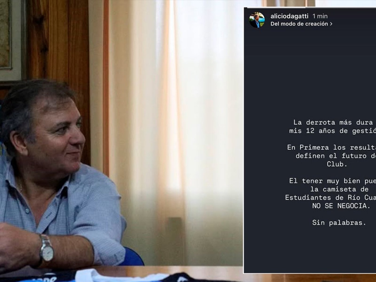 El presidente de Estudiantes de Rio Cuarto y un furibundo mensaje tras goleada recibida en Tucumán