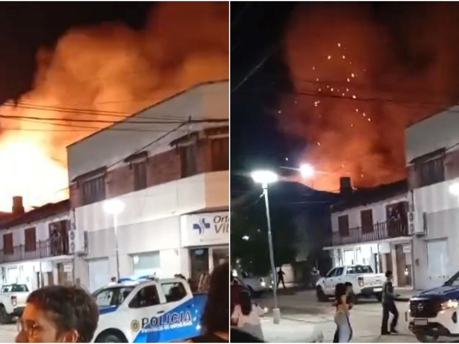 Así fue la explosión y el incendio en un local gastronómico de Entre Ríos que dejó tres heridos graves