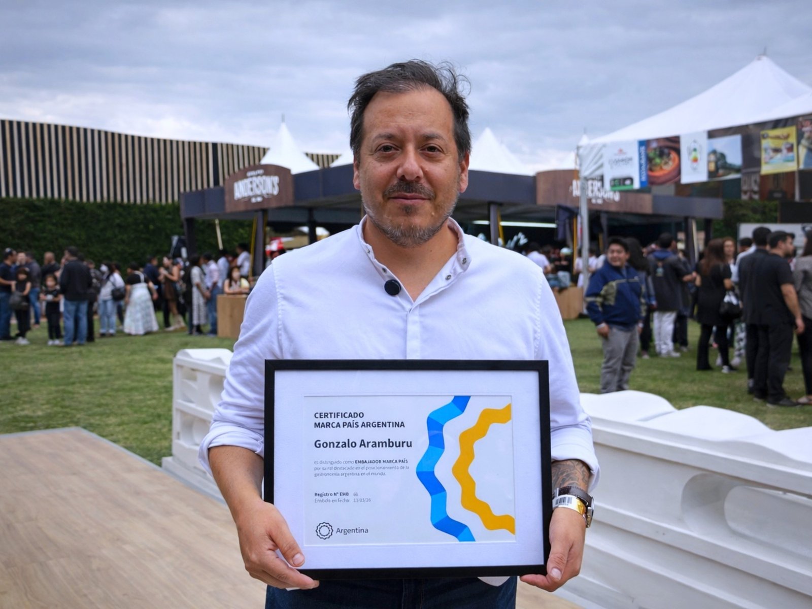 Eligieron embajador de Marca País al chef Gonzalo Aramburu