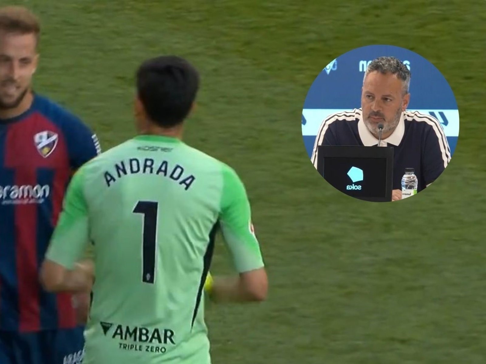 Qué dijo el entrenador del Zaragoza tras la salvaje agresión de Andrada al capitán de Huesca