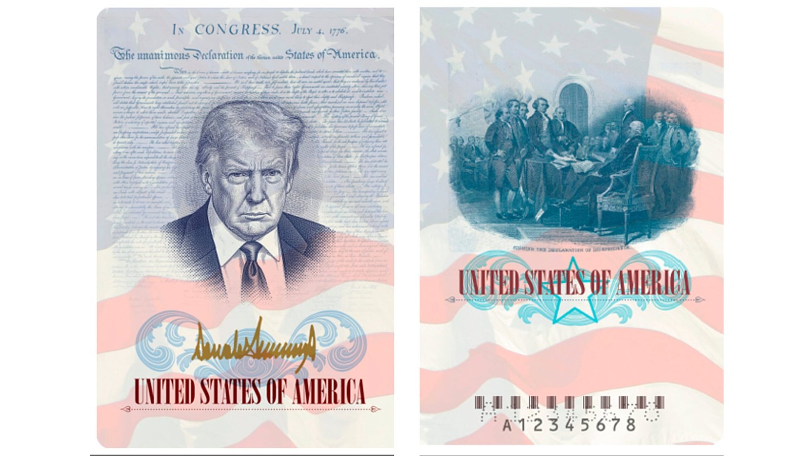 Trump incluirá su retrato en los pasaportes estadounidenses