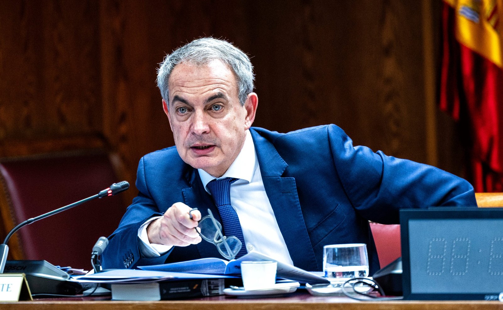 El expresidente del Gobierno José Luis Rodríguez Zapatero en la comisión de investigación del Senado sobre todas las ramificaciones del 'caso Koldo'.