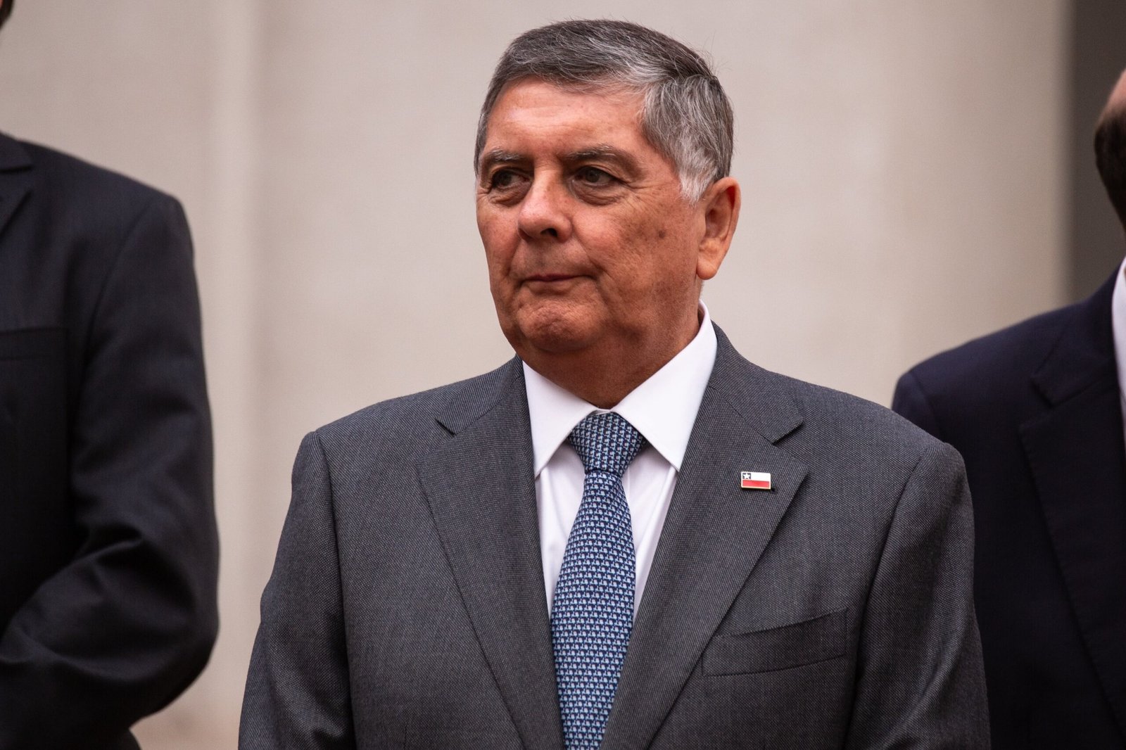 Claudio Alvarado en el Palacio de La Moneda, en Santiago, el 12 de marzo.
