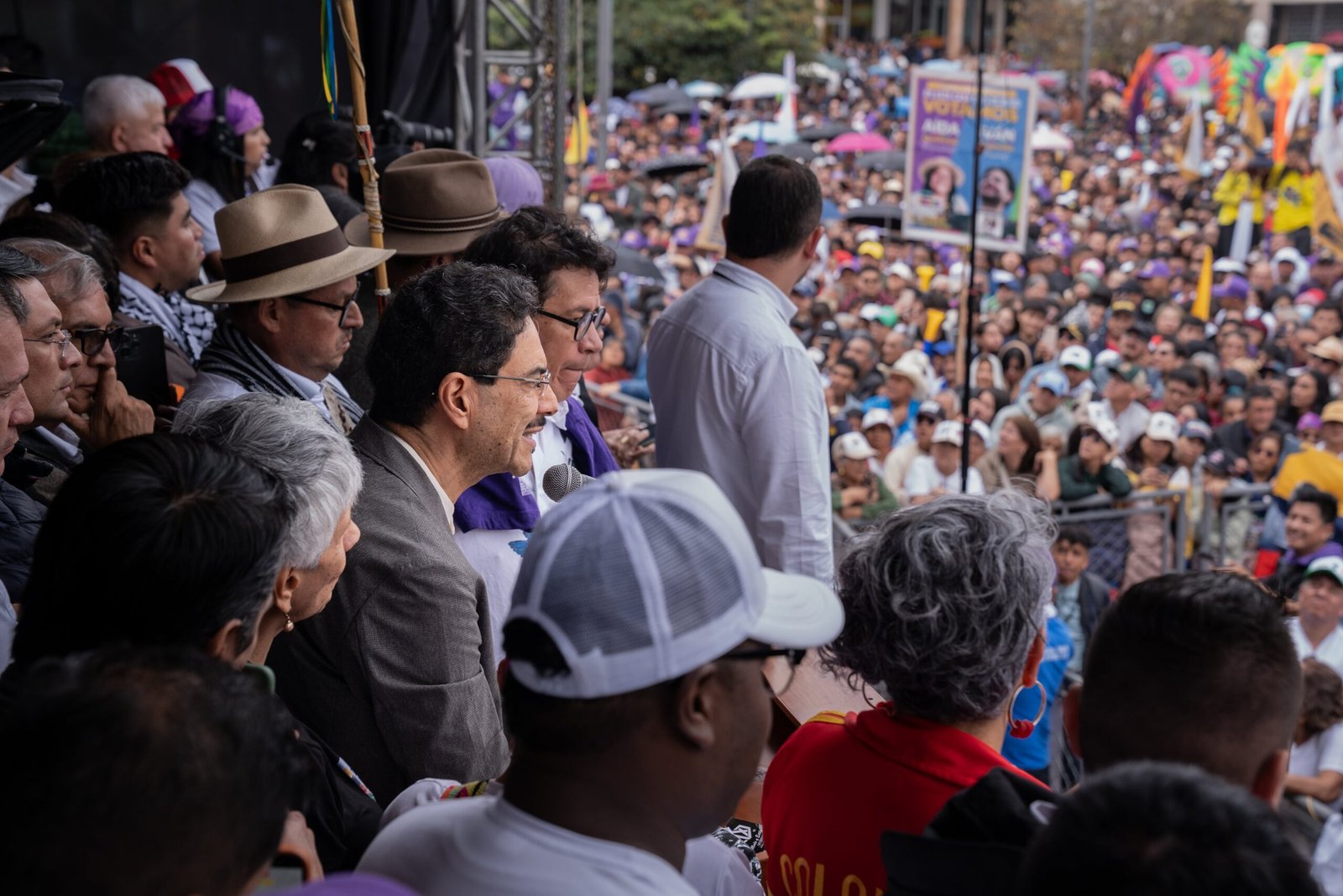 Iván Cepeda durante su discurso, en Pasto.