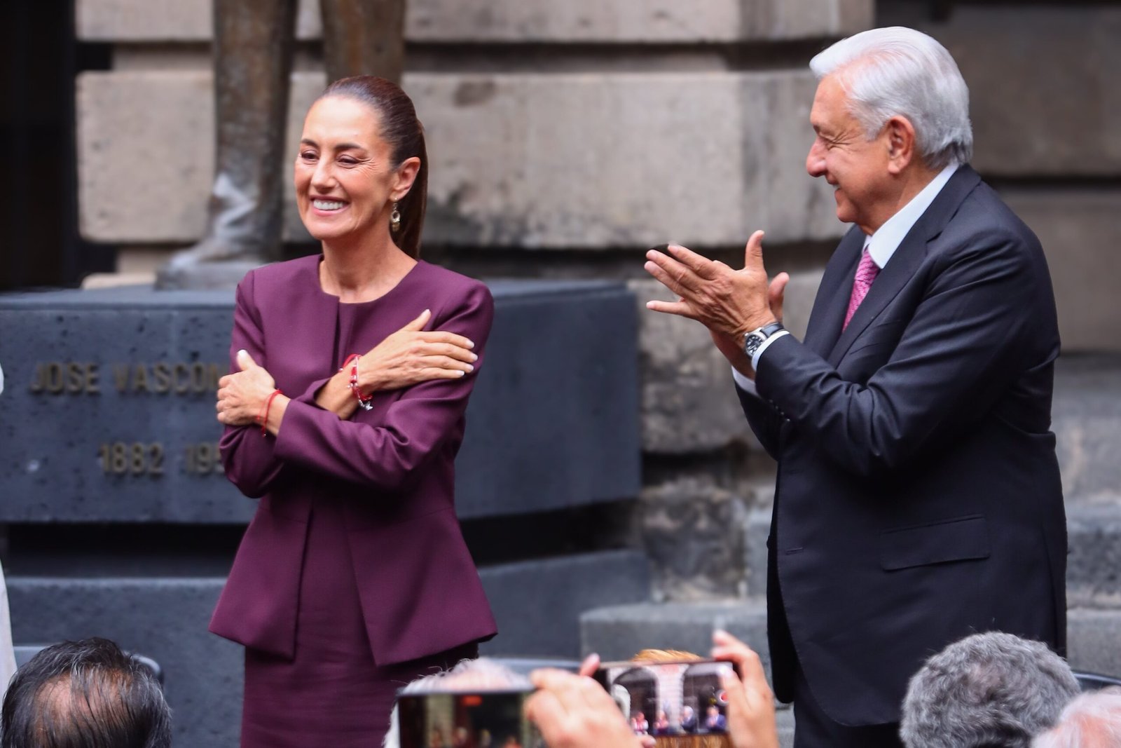 Claudia Sheinbaum y Andrés Manuel López Obrador en Ciudad de México, el 25 de septiembre  de 2024.