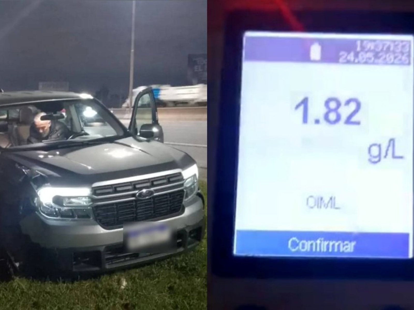 Quiso huir de un control y atropelló a un policía en la autopista Buenos Aires-La Plata: tenía 1,82 de alcohol