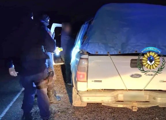 Gaiman: llevaban carne de guanaco en una camioneta y les secuestraron armas de fuego