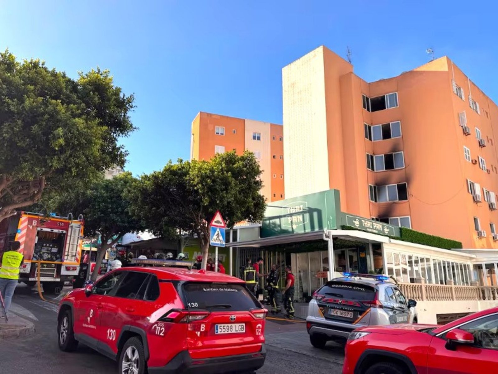 Murió un argentino en el incendio de un edificio en Mallorca